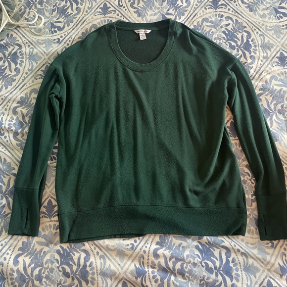 Athleta Coaster Luxe Sweatshirt in dark evergreen - Picture 1 of 1